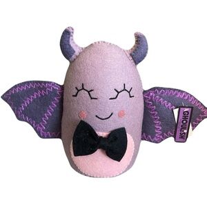 Ghoulish Purple Felt Bat Halloween Decor Cute NEW